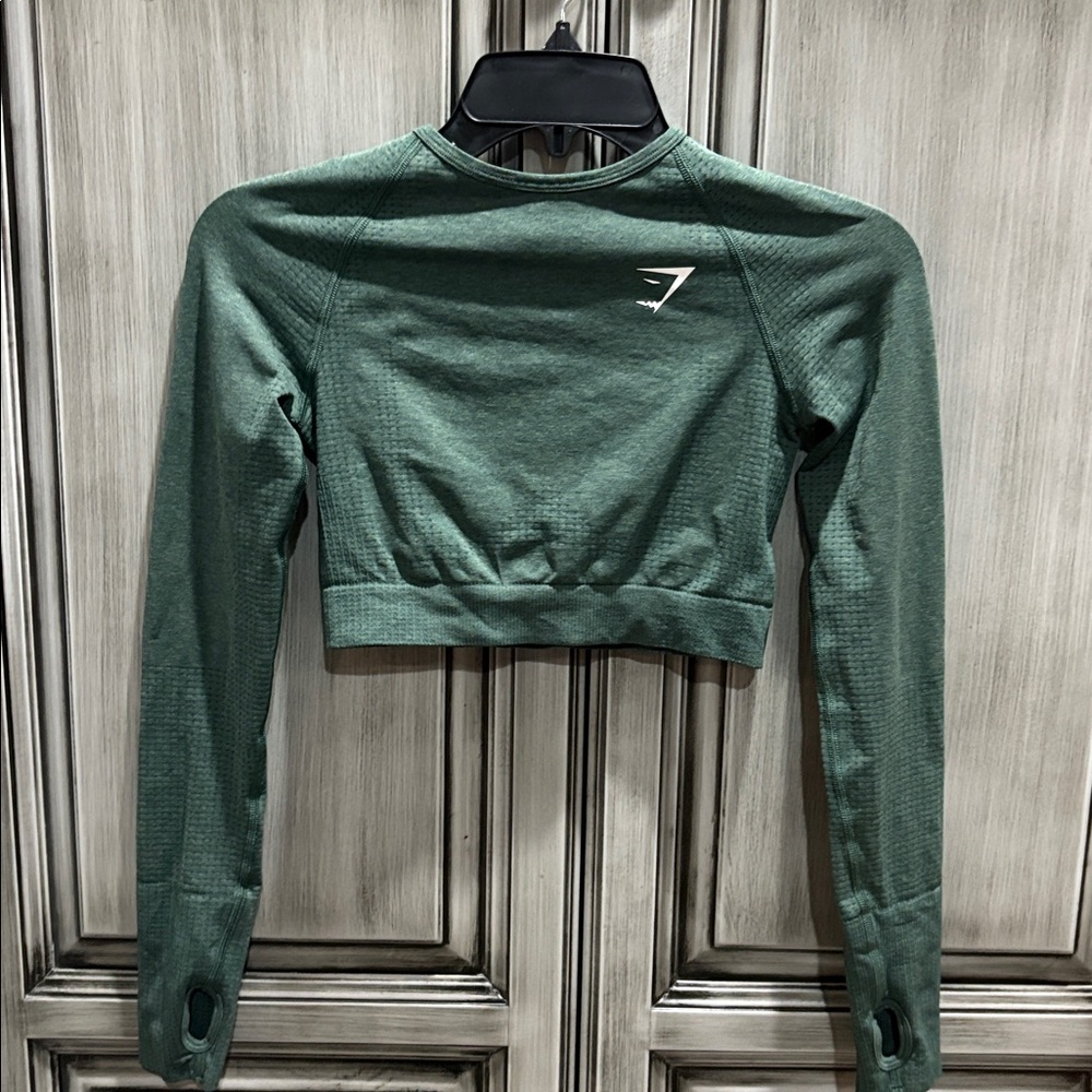 Gymshark Green, Blue, and Pink Long Sleeve Crop Tops - Picture 7 of 16